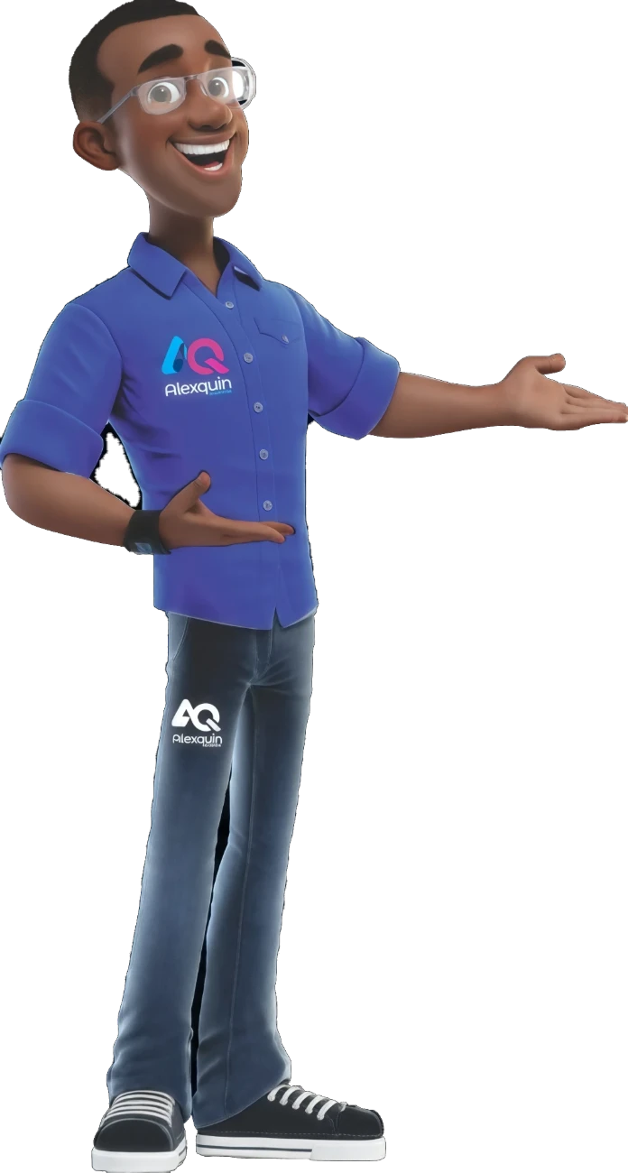 Asesor de ALEXQUIN PUBLICIDAD con la camisa de la marca