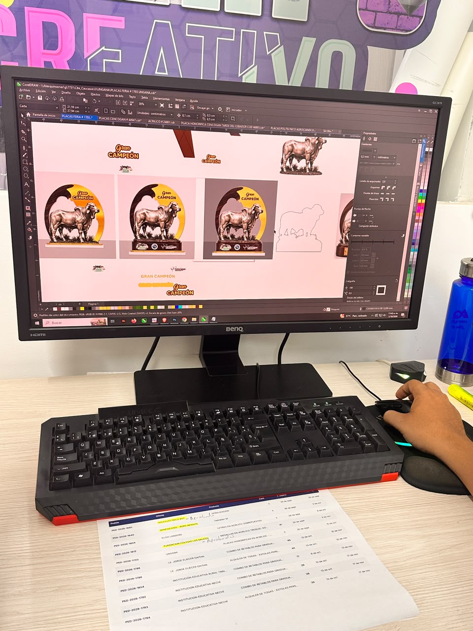 Diseño de placas de premiación – Placas «Gran Campeón»